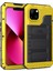 Metal + Silikon Telefon Kılıfı Için iPhone 13 Sarı 1