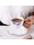 Vintage Mavi Ve Beyaz Seramik Latte Kahve Fincanı Tasarım Çay Bardağı Ve Daire Setleri Kupa Çay Bardağı Daireler | Kupa Ve Tabaklar (Yurt Dışından) 3