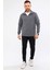 Erkek Regular Fit Balıkçı Yaka Uzun Kollu Füme Gri Sweatshirt 4