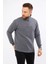 Erkek Regular Fit Balıkçı Yaka Uzun Kollu Füme Gri Sweatshirt 1