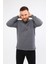 Erkek Regular Fit Balıkçı Yaka Uzun Kollu Füme Gri Sweatshirt 4