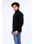 Erkek Regular Fit Balıkçı Yaka Uzun Kollu Siyah Sweatshirt 2