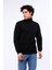 Erkek Regular Fit Balıkçı Yaka Uzun Kollu Siyah Sweatshirt 5