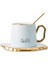 Seramik Işık Lüks Kahve Kupası Ve Altın Kolu Kaşıkla Saksı Set Kahvaltı Süt Kupa Öğleden Sonra Çay Kupası Drinkware 180Ml | Kahve Kupası Ve Tabak Setleri (Yurt Dışından) 1