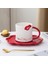 Yaratıcı Kırmızı Dudaklar Fincan Tabağı İle Kaşık Set Seramik Kahve Veya Çay Bardağı Fıçı Ev Mutfak Drinkware Komik Doğum Günü Düğün Hediyeleri | Kupa Ve Tabaklar (Yurt Dışından) 1