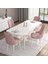 Concept Are Serisi, 80X132 Açılabilir Mdf Masa, Beyaz Mutfak Masa Takımı, 4 Sandalye 2