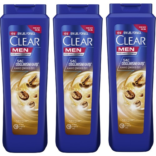 Clear Men Saç Dökülmesine Karşı Şampuan 485 ml - 3'lü Avantaj Paketi