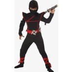 Yüsü Siyah Ninja Kostümü 3 - 4 Yaş