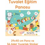 Msticker Eğlenceli ve Eğitici Tuvalet Eğitimi Sticker Panosu 29 x 42 cm