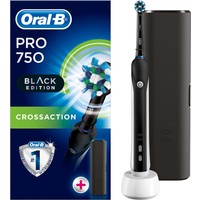 Oral-B Pro 750 Şarj Edilebilir Diş Fırçası Cross Action Siyah (Seyahat Kabı Hediyeli!)