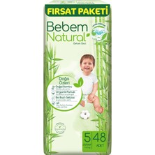 Bebem Natural Bebem Bebek Bezi Natural Beden:5 (11-18KG) Junior 288 Adet Ekstra Fırsat Pk