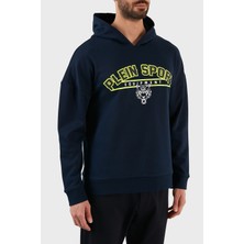 Plein Sport Logolu Regular Fit Kapüşonlu Pamuklu Erkek Sweat FIPS21985