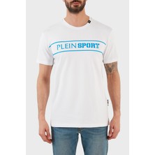 Plein Sport Logolu Bisiklet Yaka Pamuklu Erkek T-Shirt TIPS101IT01