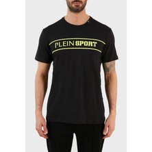 Plein Sport Logolu Bisiklet Yaka Pamuklu Erkek T-Shirt TIPS101IT99