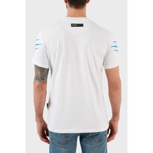 Plein Sport Logolu Bisiklet Yaka Pamuklu Erkek T-Shirt TIPS102IT01