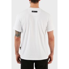 Plein Sport Logolu Bisiklet Yaka Pamuklu Erkek T-Shirt TIPS128IT01