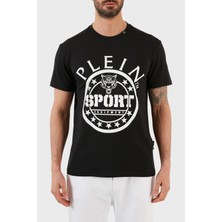 Plein Sport Logolu Bisiklet Yaka Pamuklu Erkek T-Shirt TIPS128IT99