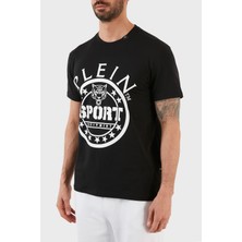 Plein Sport Logolu Bisiklet Yaka Pamuklu Erkek T-Shirt TIPS128IT99