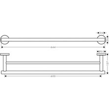 Hansgrohe 41716000 Hg Logis Universal Havluluk 600 Krom