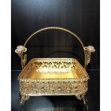 Ceyyiz Gold Sepet Kristal Taşlı Çikolatalık Meyvelik LKM-253