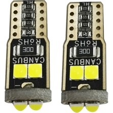 Canbus Dekoratif LED Ampul T10-6SMD 3030 Canbus 12V Çift Beyaz / LAAM865