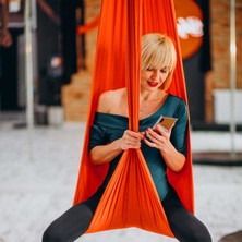 Svava  Yoga Fly Hamağı, Antigravity Yoga Denge Spor Aleti (Turuncu)