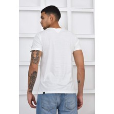 Noople Bisiklet Yaka Art Is Life Logo T-Shirt - Ekru