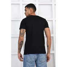 Noople Bisiklet Yaka Art Is Life Logo T-Shirt - Siyah