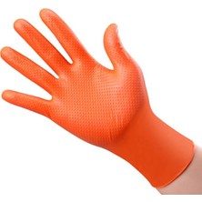 Nt-I Glove Turuncu Nitril Eldiven Pudrasız Yüksek Koruma Dokulu 50'li Xl Beden