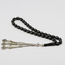 Tesbih Pasajı Gümüş Çift Baklava Desenli Gürcistan Oltu Tesbih