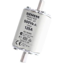 Sıemens Nh-Bıçaklı Sigorta Buşonu; 125A; Boy 00; Genişlik 30MM