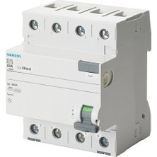 Sıemens (Kaçak Akım Koruma Rölesi); 40A; 400V; 30MA; Trifaze; 3faz+Nötr; 70MM