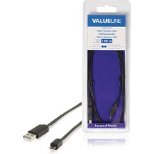 Valueline Karşılaştırmak USB 2.0 Kablosu USB A Erkek - Mikro