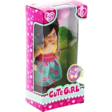 MEGA Cute Girl Pembe Balonlu Kumral Mini Bebek