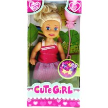 MEGA Cute Girl Pembe Balonlu Sarışın Mini Bebek