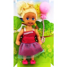 MEGA Cute Girl Pembe Balonlu Sarışın Mini Bebek