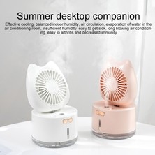 Sunsky Bd-Mm1 Kedi Şekli Ev Masaüstü Sprey Nemlendirici Fan Pink (Yurt Dışından)