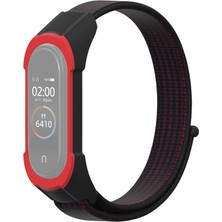 Xiaomi Mi Band 5/4/3 Watchband Siyah Kırmızı + Siyah Kırmızı (Yurt Dışından)