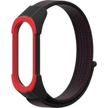 Xiaomi Mi Band 5/4/3 Watchband Siyah Kırmızı + Siyah Kırmızı (Yurt Dışından)