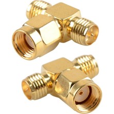 Mykablo My Kablo SMA Çevirici "13" - T Splitter - 1 RP Erkek - 2 RP Dişi