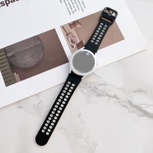 Kaneed Samsung Galaxy Watch4 Için Silikon Kordon Band 44MM Siyah Beyaz (Yurt Dışından)