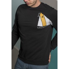 Noople Erkek Cluster Sweatshirt - Siyah