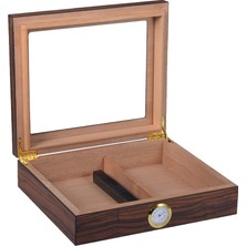 Falconetti Cigarol Mat Kahverengi Camlı Humidor Puro Kutusu RC08