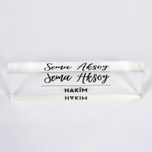 Hediye Marketi17 Şeffaf Akrilik Cam Üzerinde Masalar Için Özel Isimlik Plakaları