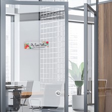 Hediye Marketi17 Kapılar Için Akrilik Cam Üzerine Karışık Çiçekler Kapı Isim Plakası