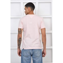 Noople Bisiklet Yaka Art Is Life Logo T-Shirt - Pembe