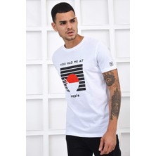 Noople Bisiklet Yaka You Had Me At Logo T-Shirt - Beyaz