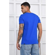 Noople Bisiklet Yaka You Had Me At Logo T-Shirt - Mavi