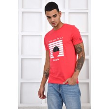 Noople Bisiklet Yaka  T-Shirt - Pembe