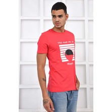 Noople Bisiklet Yaka  T-Shirt - Pembe